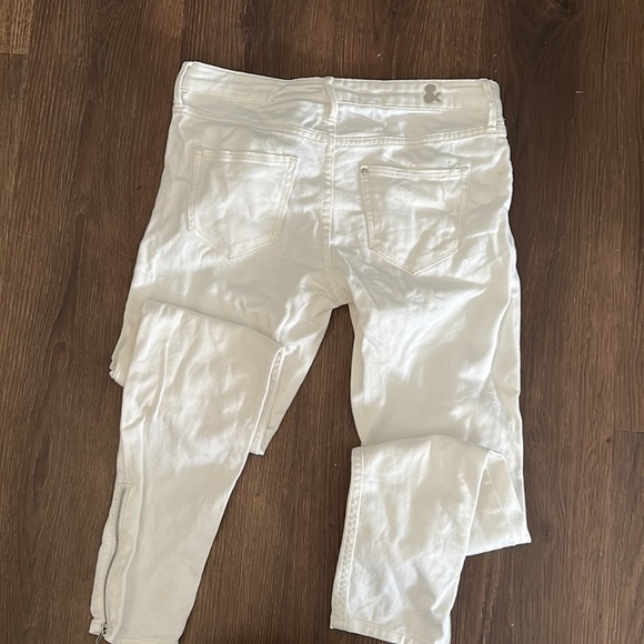 Zipper detail white skinny jeans - Picture 5 of 5